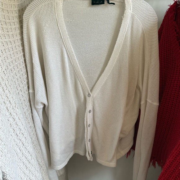 Urban Outfitters Sweaters - Urban Outfitters Cream Button-Up Cardigan